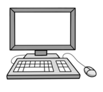 Drawing of a computer