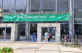 The Jena Aging Meeting took place on the Ernst-Abbe Campus in Jena (Photo: Magdalena Voll/FLI)