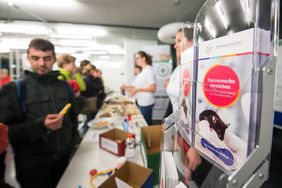 Booth of the Animal Welfare Officers (Photo: FLI/Thomas Müller)