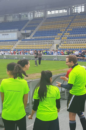 Erwärmung im Stadion